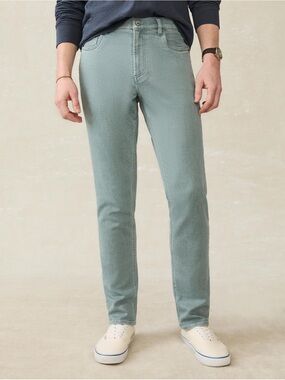 Faherty Stretch Terry 5- Pocket Pants Faded Olive Mens 31 Tall MBC0105-FOL